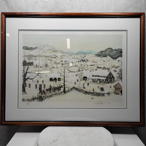 VTG Rare Will Moses Print Winter Signed Numbered 454/500 Limited Edition Art - Picture 1 of 16